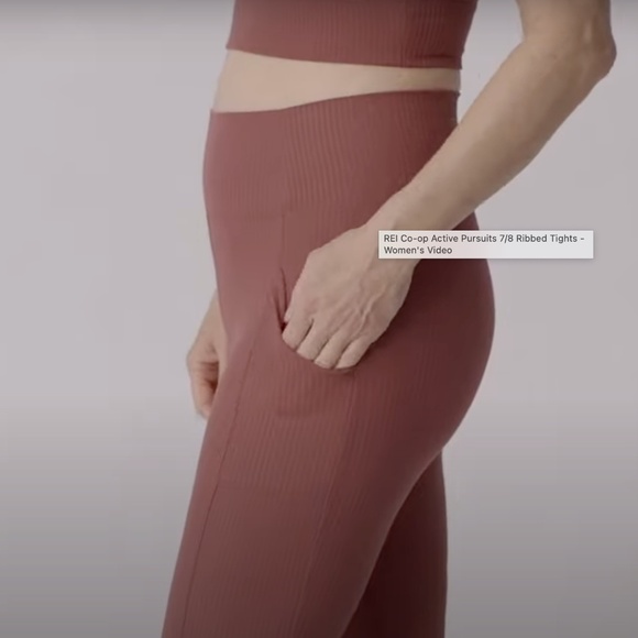 REI Active Pursuit 7/8 Rib Tights- corduroy pattern - Picture 3 of 7